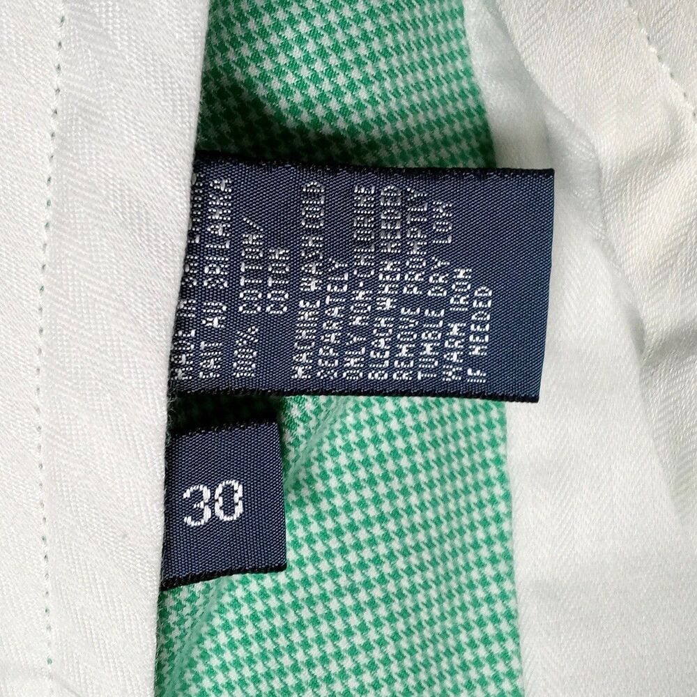 Polo Ralph Lauren Prep Shorts Size 30 Long Inseam Mini Hounds Tooth 90s Y2K - Picture 5 of 8